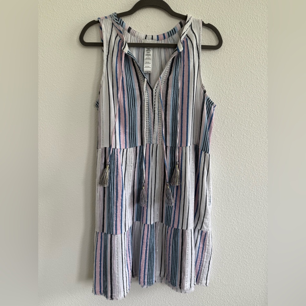 Tommy Bahama Blue and Pink Striped Dress